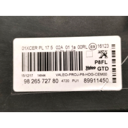 Peugeot 3008 II Lampa Lewa Przód OE 9826572780 1629084880 1674018380 1674017680