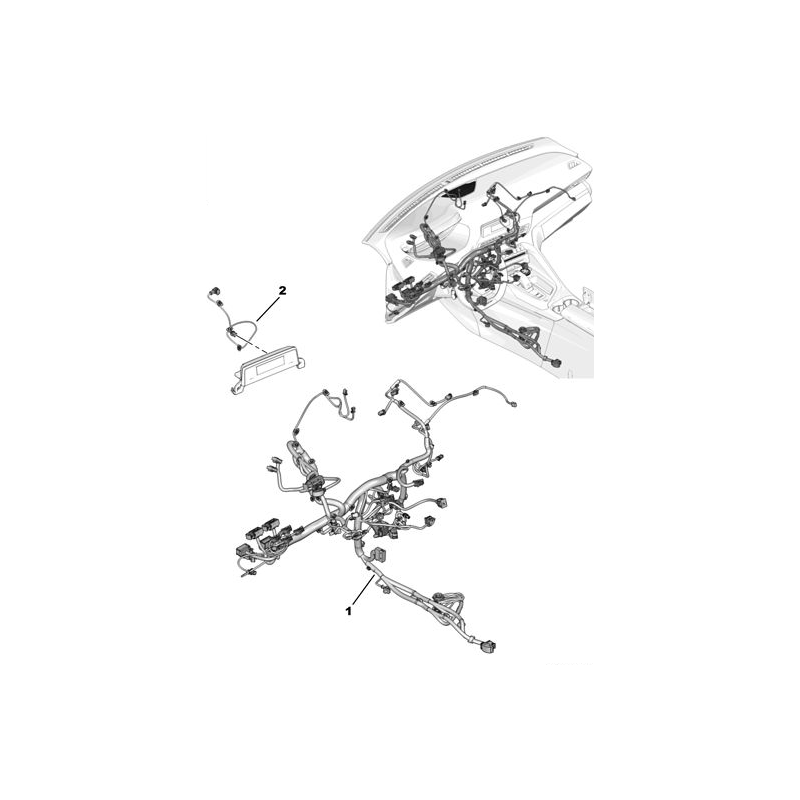Wiązka Deski Rozdzielczej Peugeot 3008 II 1629025080 NAC KEYLESS
