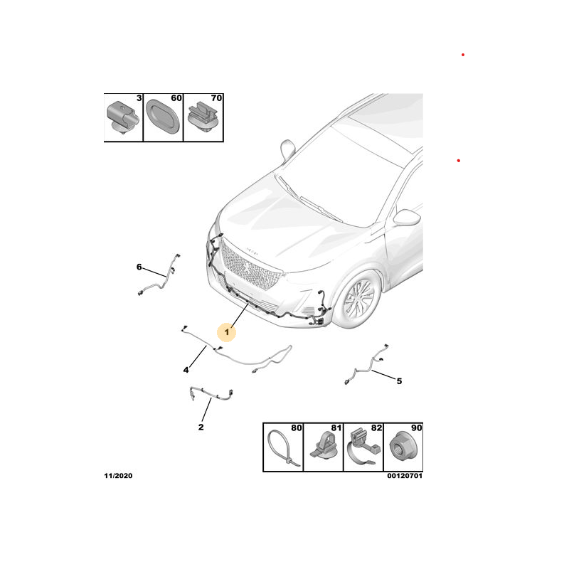 NOWA Wiązka Zderzaka Przód Peugeot 2008 II OE 9836160780