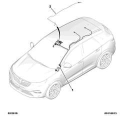 Wiązka Podsufitki Kompletna Opel Grandland X OE 9832746280 9828392580