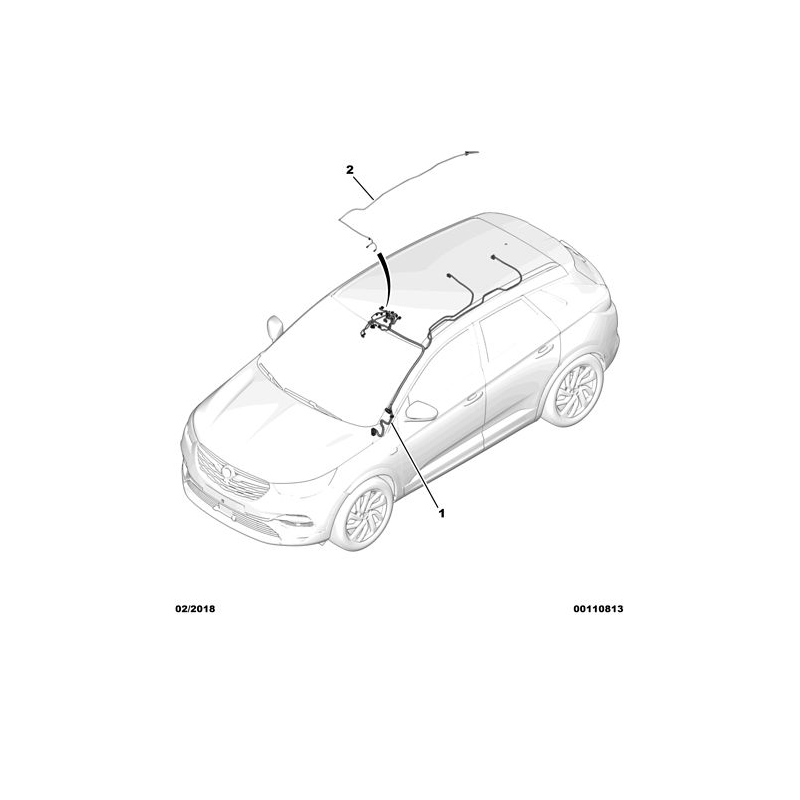 Wiązka Podsufitki Kompletna Opel Grandland X OE 9832746280 9828392580