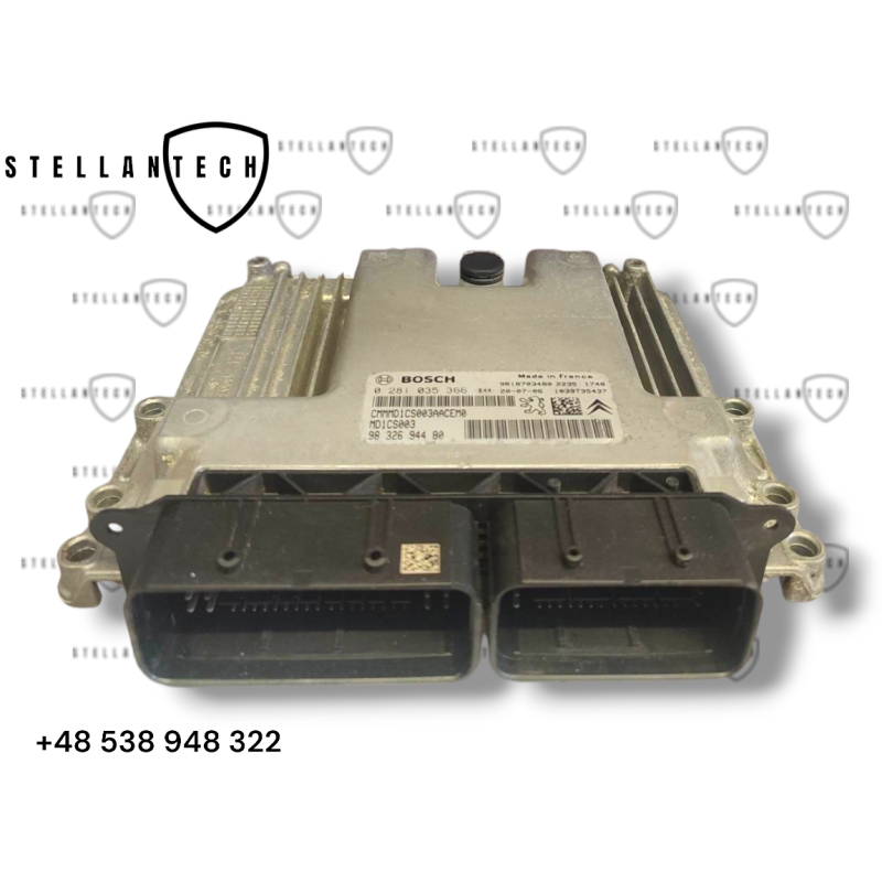 Peugeot Citroen Sterownik Silnika ECU POD VIN 9818703480 9832694480