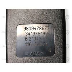 Zapinka Pasa Fotela Tył Prawa OE 9809478677 98094786XX